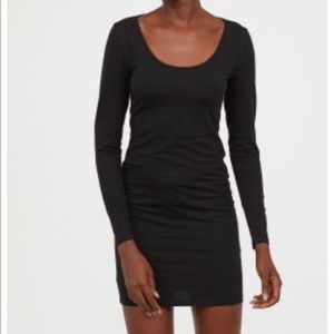 H&M olive green cotton dress